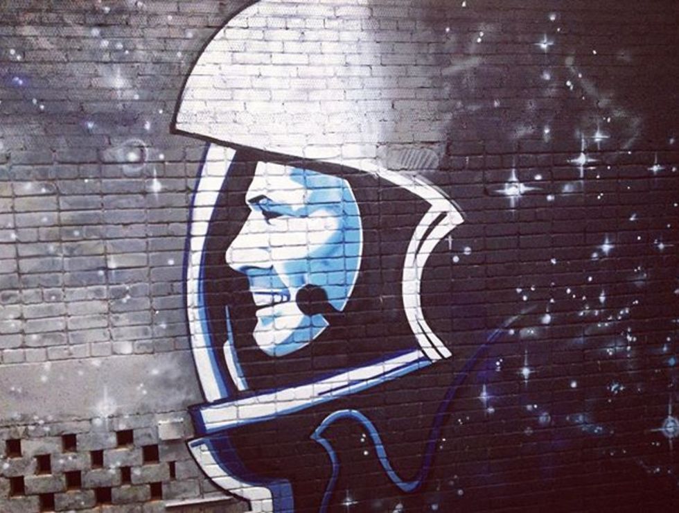 Граффити с изображением Гагарина на 100 кв. метрах нарисовали в Краснодаре Пресс-служба управления по делам молодежи Краснодара