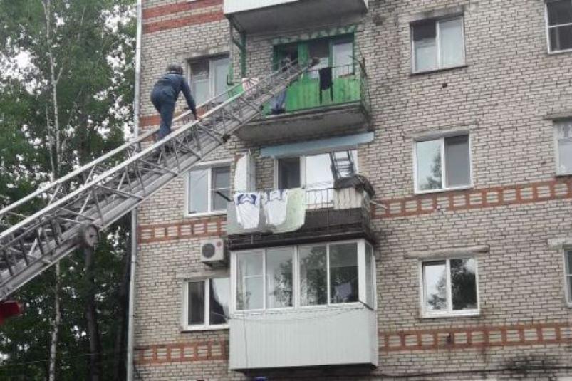 Малыша сняли с балкона спасатели Биробиджана Дарья Ващенко