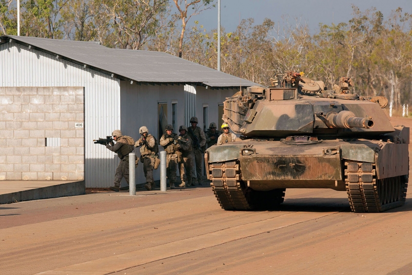 M1 Abrams, военные учения в Австралии в 2012 году https://ru.wikipedia.org