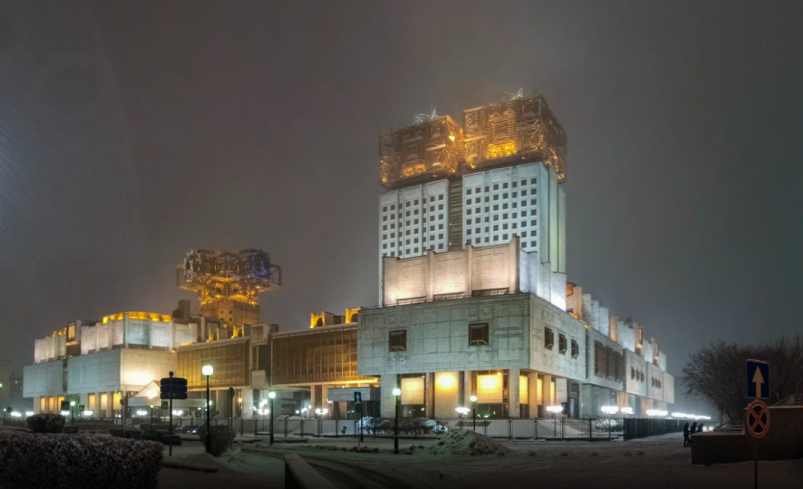 Здание РАН в Москве Скриншот с видео