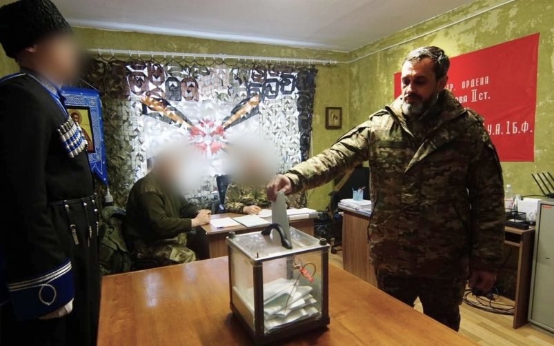 Атаман и бойцы "Терека" проголосовали заранее Соцсети В. Кузнецова