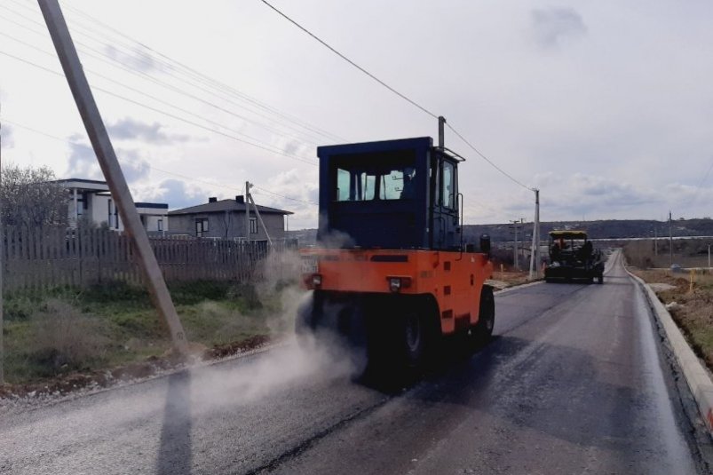 Дорогу ремонтируют на подъезде к селу Орловка в Севастополе Правительство Севастополя