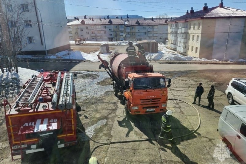 Пожар в мусоровозе ликвидировали в Александровске-Сахалинском пресс-служба ГУ МЧС России по Сахалинской области