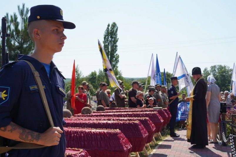 В Крымском районе на Братской могиле захоронили останки 75 бойцов ВОВ t.me/sergeyi_les