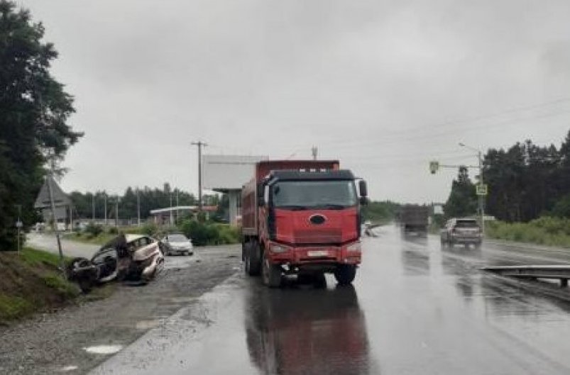 Место ДТП пресс-служба ОМВД России по городу Уссурийску