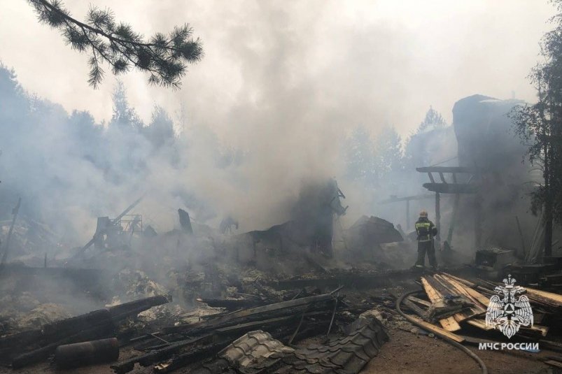 Пожар в Иволгинском районе МЧС Бурятии