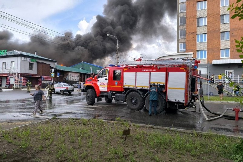 Пожар в Чите Очевидец