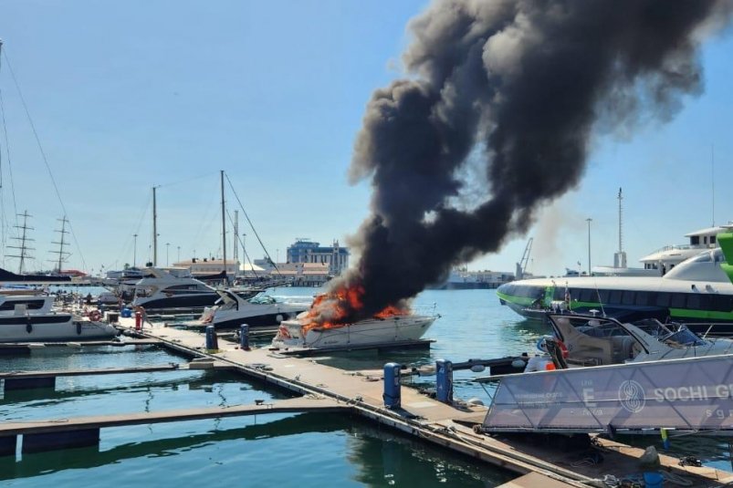 В морскому порту Сочи произошло возгорание маломерного судна. Пресс-служба Южной транспортной прокуратуры