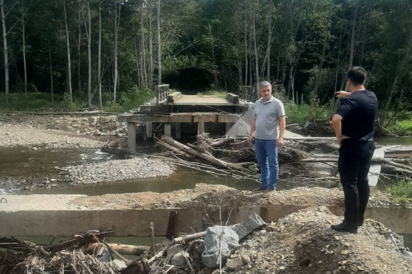 Переходы через разрушенные паводками мосты в Партизанском округе скоро восстановят Минтранс Приморья