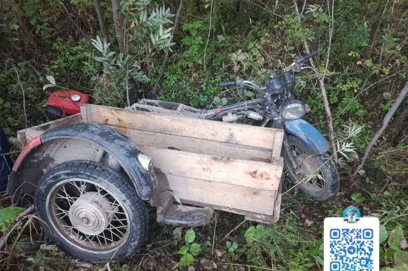 В Поронайске водитель мотоцикла улетел в кювет УГИБДД УМВД России по Сахалинской области