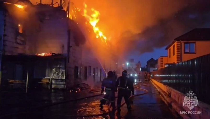 Пожар в гостинице Скриншот с видео