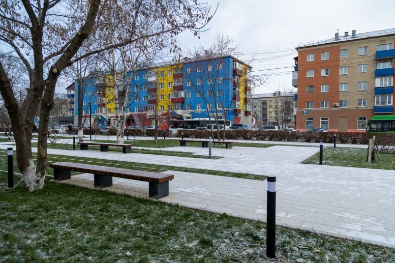 В Южно-Сахалинске завершается первый этап благоустройства бульвара Студентов пресс-служба администрации Южно-Сахалинска