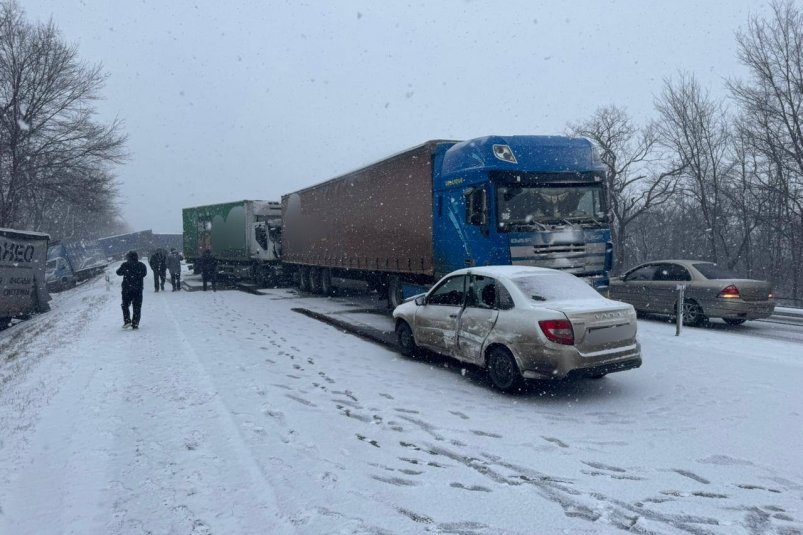 Массовое ДТП на трассе "Кавказ" Госавтоинспекция Ставрополья