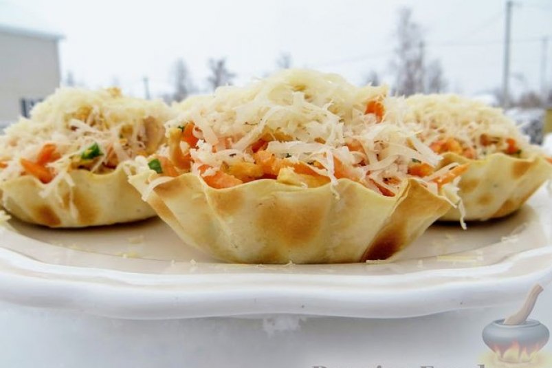 Закусочные тарталетки "Новогодний снежок" russianfood.com