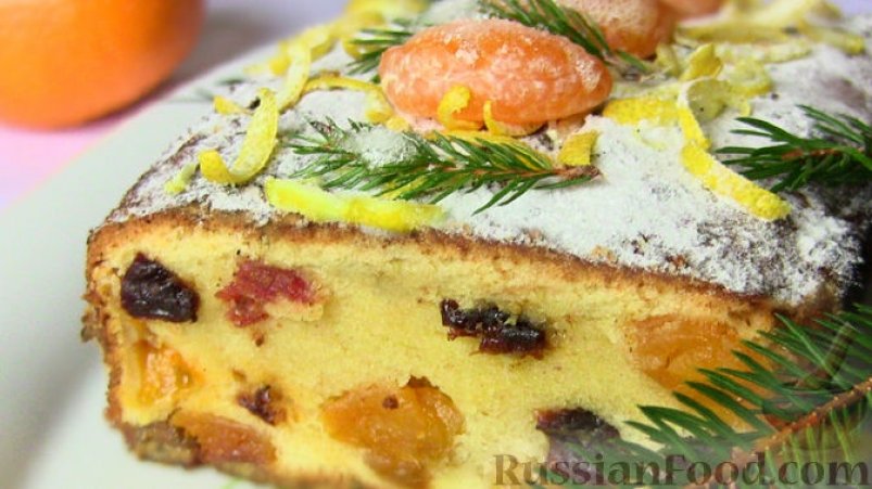 Рождественский кекс с мандаринами russianfood.com