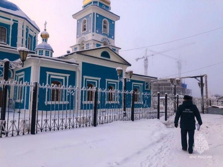 На объектах религиозного назначения в Якутске ведется прoфилактическая работа МЧС России по РС (Я)