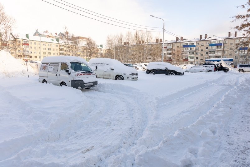 Ситуация во дворах в Южно-Сахалинске пресс-служба правительства Сахалинской области