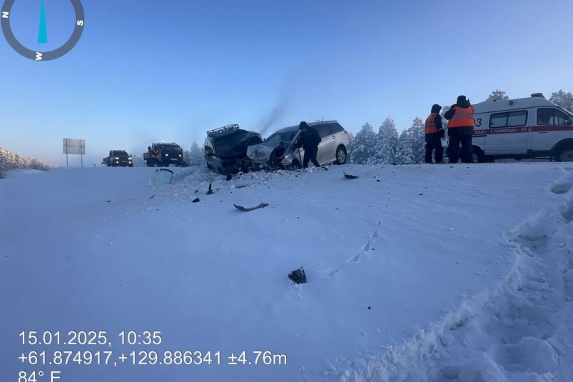 На федеральной трассе в результате ДТП пострадали 5 человек в Якутии Отделении Госавтоинспекции по Мегино-Кангаласскому району