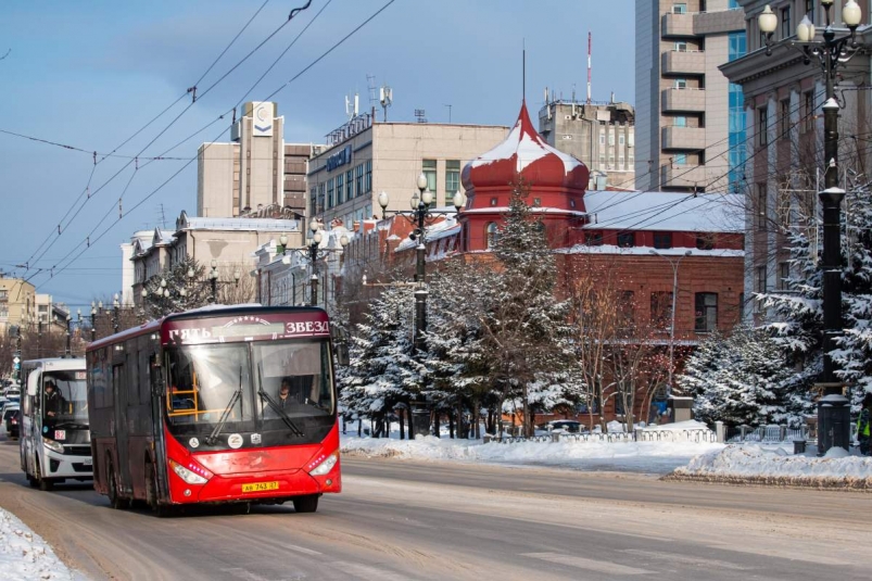 До 57 рублей увеличится с февраля проезд на частных автобусах   Хабаровске Пресс-служба администрации Хабаровска