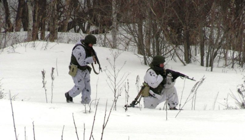 Бойцы ВВО отрабатывают захват опорных пунктов врага на сахалинских полигонах пресс-служба Восточного военного округа