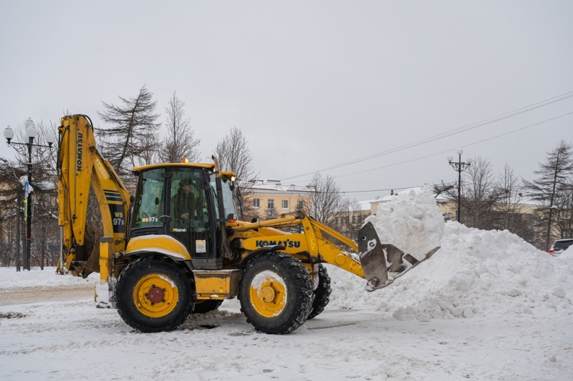 Сегодня в городе в связи с работой техники возможно затруднение проезда автотранспорта на улице Марчеканской, Колымской, проспекте Ленина Источник