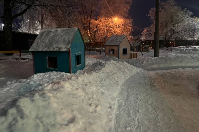 Детский сад, площадка, дети, зима, снег Артем Дубенчук