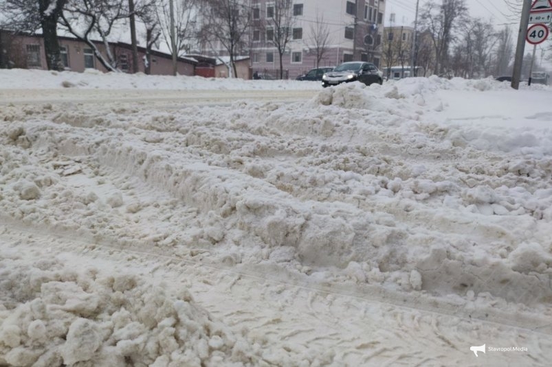 Дорога в снегу ИА Stavropol.Media