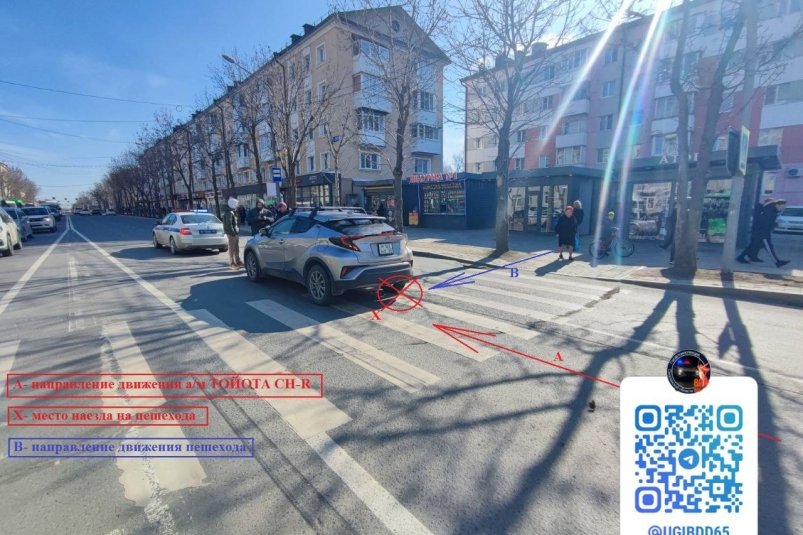 Кроссовер наехал на девочку-подростка на "зебре" в Южно-Сахалинске УГИБДД УМВД России по Сахалинской области