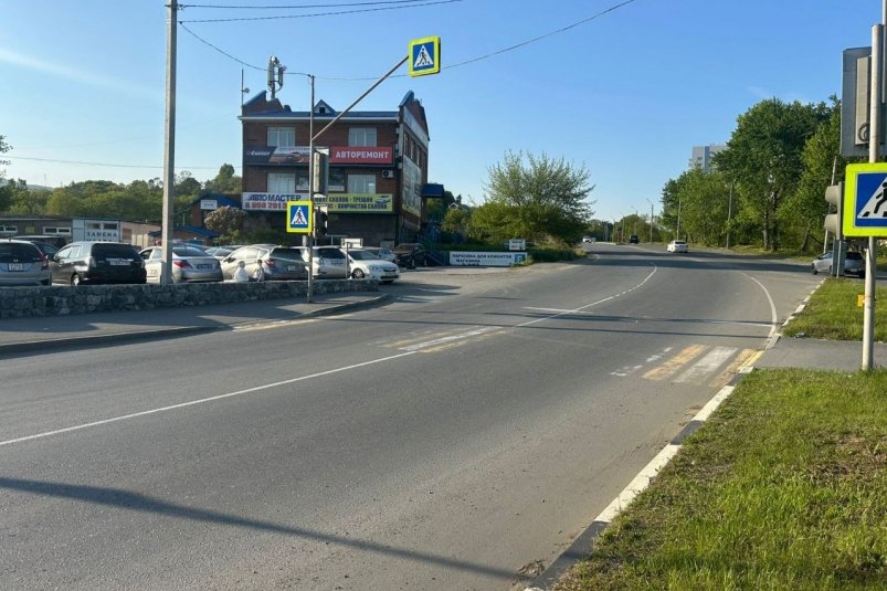 Девочку сбил мотоцикл на переходе в Находке ГАИ Находки