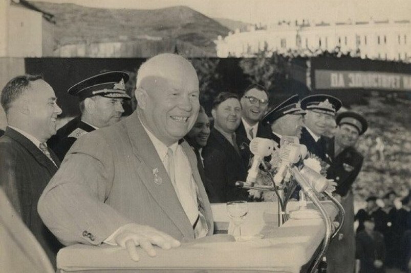 Никита Хрущев во Владивостоке. 1959 год. Из архива Музея имени Арсеньева