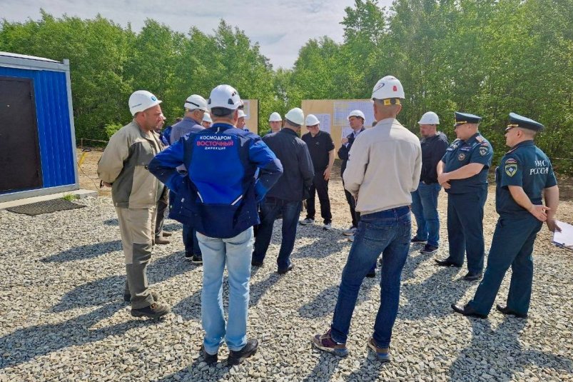Сотрудники МЧС проверили стройплощадки Циолковского телеграм-канал "Космодром Восточный | Дирекция" (18+)