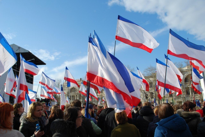 Митинг, посвященный русской весне, в Севастополе в 2018 году Руслан Микаилов, ИА SevastopolMedia