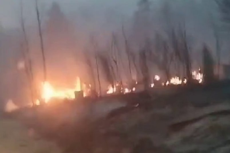 Пожар в Атамановке тг-канал ("Дорожная обстановка. Чита"