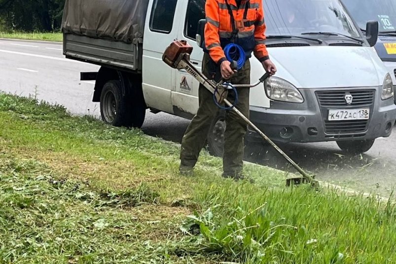 Покос и уборка травы во всех районах Иркутска идут полным ходом Администрация Иркутска
