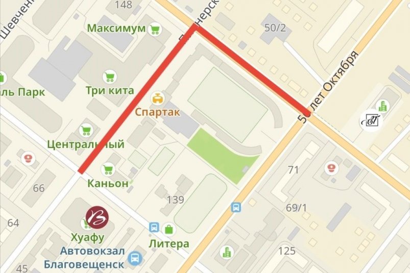 Водителям придется терпеть неудобства 5 июля скриншот 2gis.ru (18+)