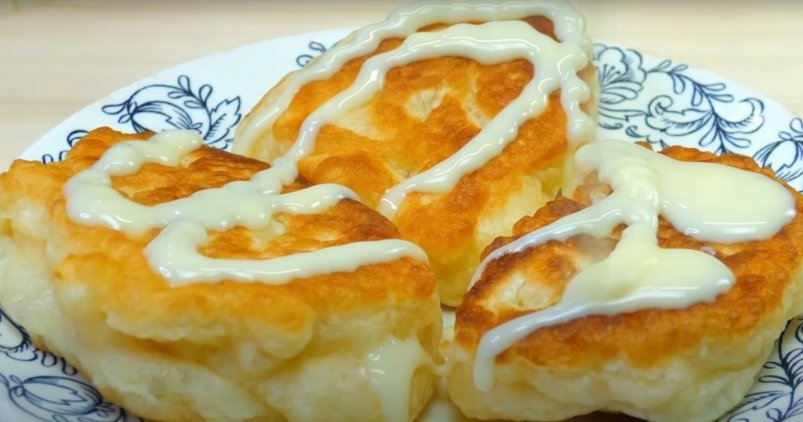 Пышные оладьи по ГОСТу, как в школьной столовой СССР - вкус детства скриншот видео с youtube-канала "Любовь Сазонова" (12+)