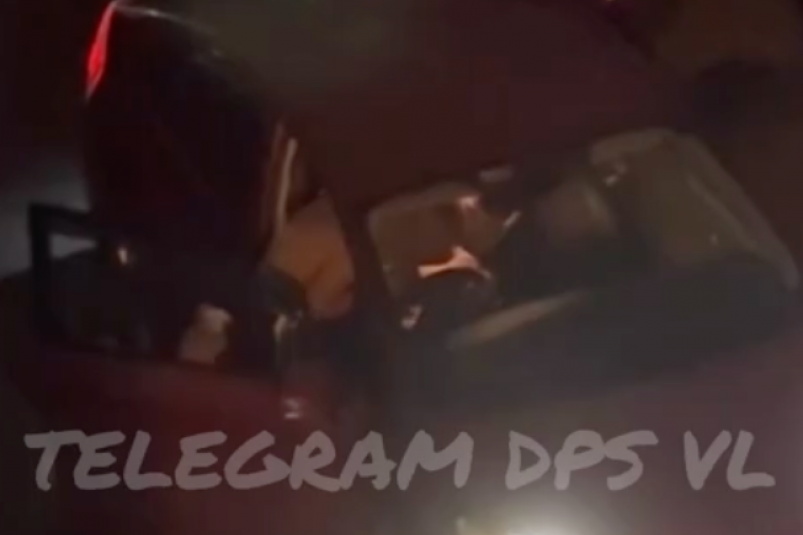 Скриншот из видео Видео очевидцев из telegram - канала DPS VL
