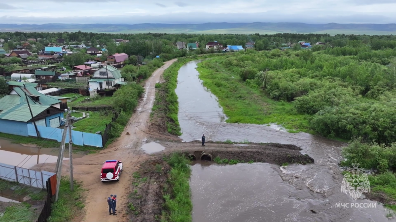 Размытые дороги в Забайкалье из Видео ГУ МЧС России по Забайкалью
