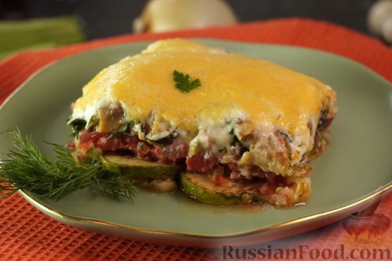 Ароматная овощная запеканка с беконом и сыром: пошаговый рецепт russianfood.com