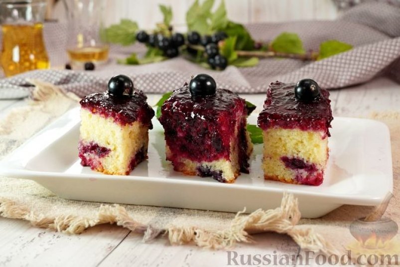 Нежный ревани со смородиновой пропиткой russianfood.com