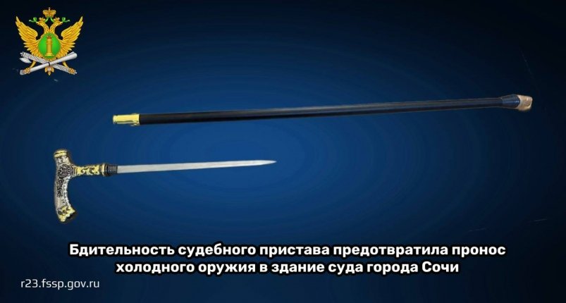 В сочинском суде пресекли попытку пронести замаскированный нож пресс-служба ГУ ФССП России по Краснодарскому краю