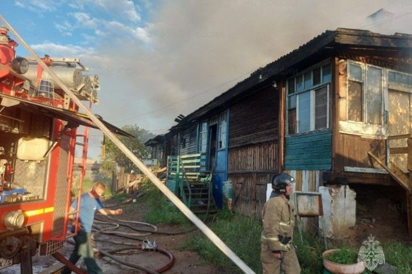 Пожар дома Пресс-службы ГУ МЧС России по Забайкалью