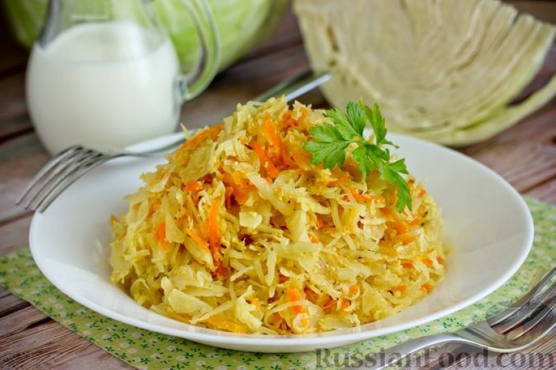 Капуста, тушенная в кефире russianfood.com