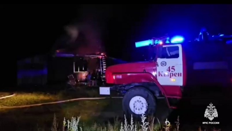 Ликвидация пожара в Тункинском районе МЧС Бурятии