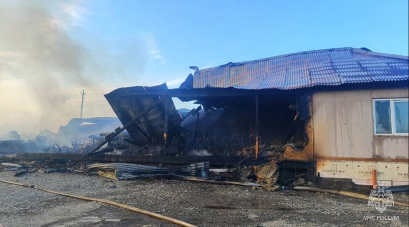 Выгорело до тла: в МЧС сообщили причину пожара в кафе в селе Люры МЧС по Иркутской области