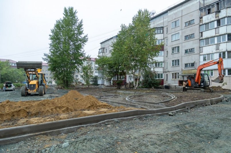 Капитальный ремонт дворов на улице Южно-Сахалинской пресс-служба администрации Южно-Сахалинска