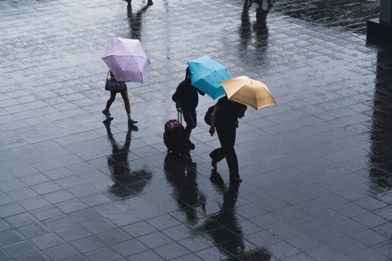 Дождь, люди unsplash.com