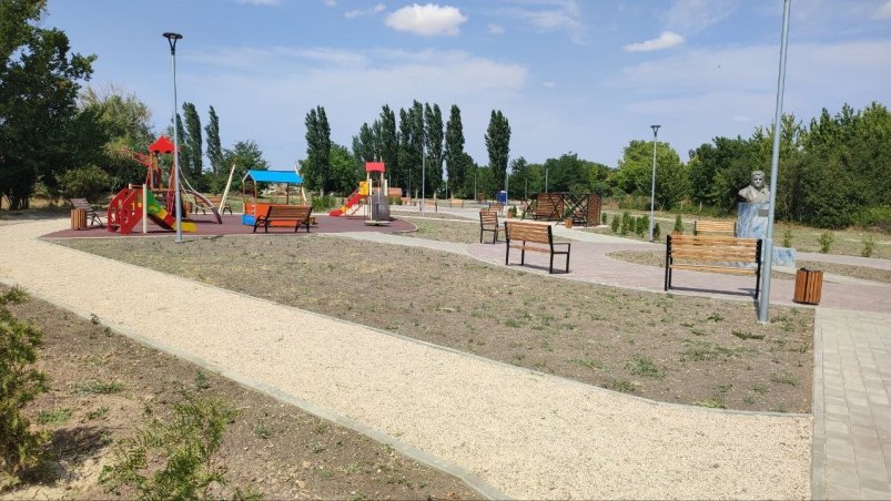В Белогорском районе построили новый парк Народный Фронт Крыма