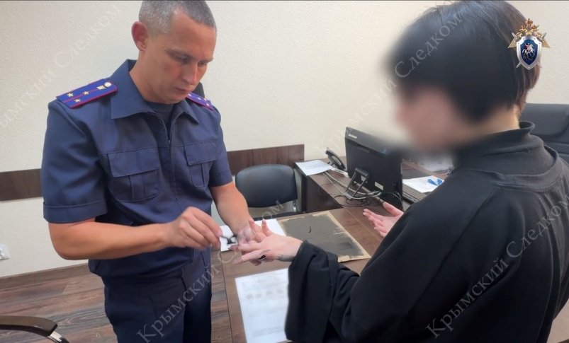 Кадр из видео Соцсети Следкома Крыма и Севастополя