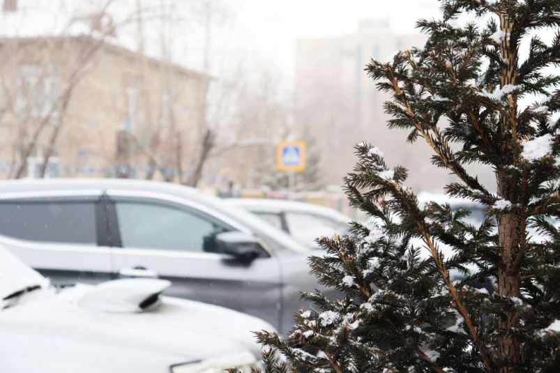 Погода, зима, город, уборка, снег ИА ChitaMedia Анастасия Москалёва